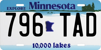MN license plate 796TAD