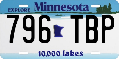 MN license plate 796TBP