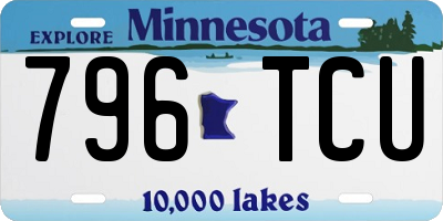 MN license plate 796TCU