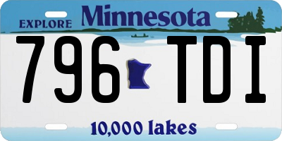 MN license plate 796TDI