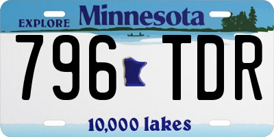 MN license plate 796TDR
