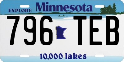 MN license plate 796TEB