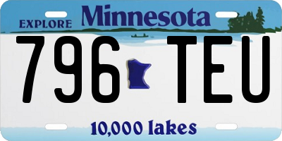 MN license plate 796TEU