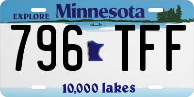 MN license plate 796TFF