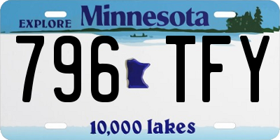 MN license plate 796TFY