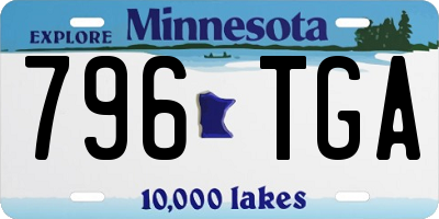 MN license plate 796TGA