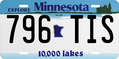 MN license plate 796TIS