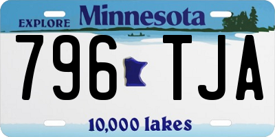 MN license plate 796TJA