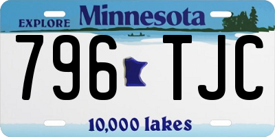 MN license plate 796TJC
