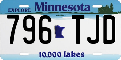MN license plate 796TJD