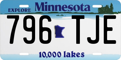 MN license plate 796TJE