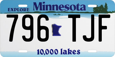 MN license plate 796TJF