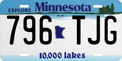 MN license plate 796TJG