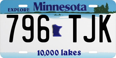 MN license plate 796TJK