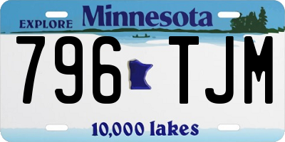 MN license plate 796TJM