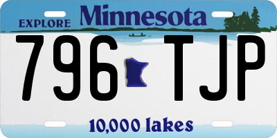 MN license plate 796TJP