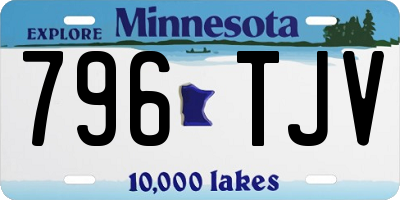 MN license plate 796TJV