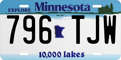 MN license plate 796TJW