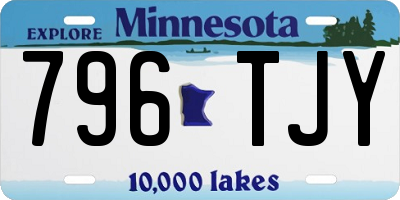 MN license plate 796TJY