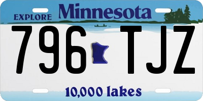 MN license plate 796TJZ