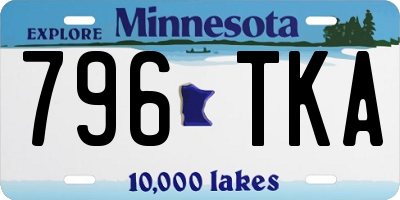 MN license plate 796TKA