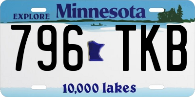 MN license plate 796TKB