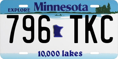 MN license plate 796TKC