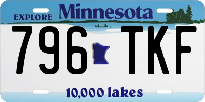 MN license plate 796TKF