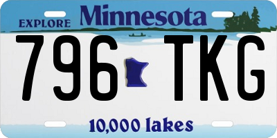 MN license plate 796TKG