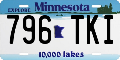 MN license plate 796TKI