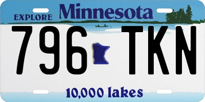 MN license plate 796TKN