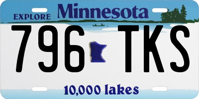 MN license plate 796TKS