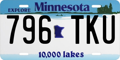 MN license plate 796TKU
