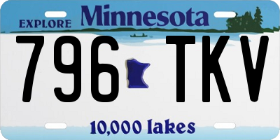 MN license plate 796TKV