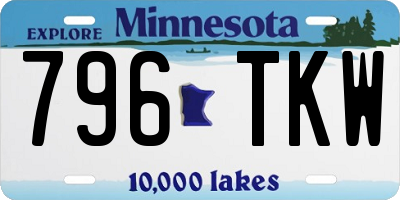 MN license plate 796TKW