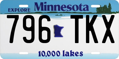 MN license plate 796TKX