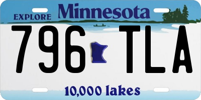 MN license plate 796TLA