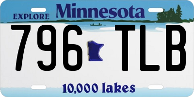 MN license plate 796TLB