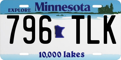 MN license plate 796TLK