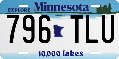 MN license plate 796TLU