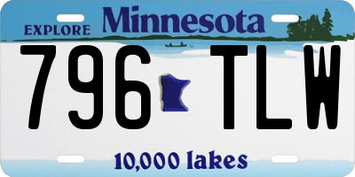 MN license plate 796TLW