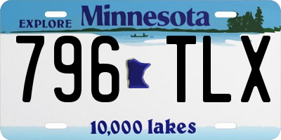 MN license plate 796TLX