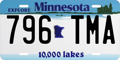 MN license plate 796TMA