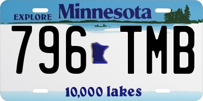 MN license plate 796TMB