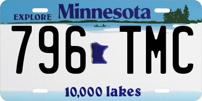 MN license plate 796TMC