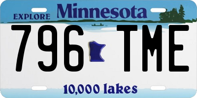 MN license plate 796TME