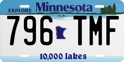 MN license plate 796TMF