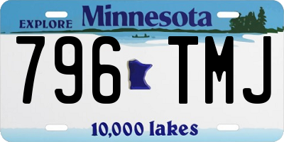 MN license plate 796TMJ
