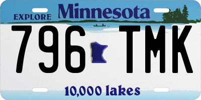 MN license plate 796TMK