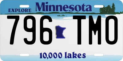 MN license plate 796TMO